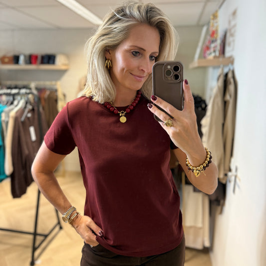 T-shirt Basis Bordeaux