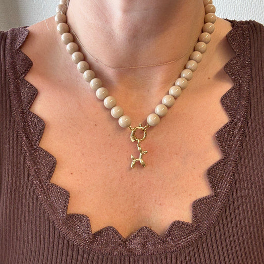 Ketting Beige Kralen Balloon