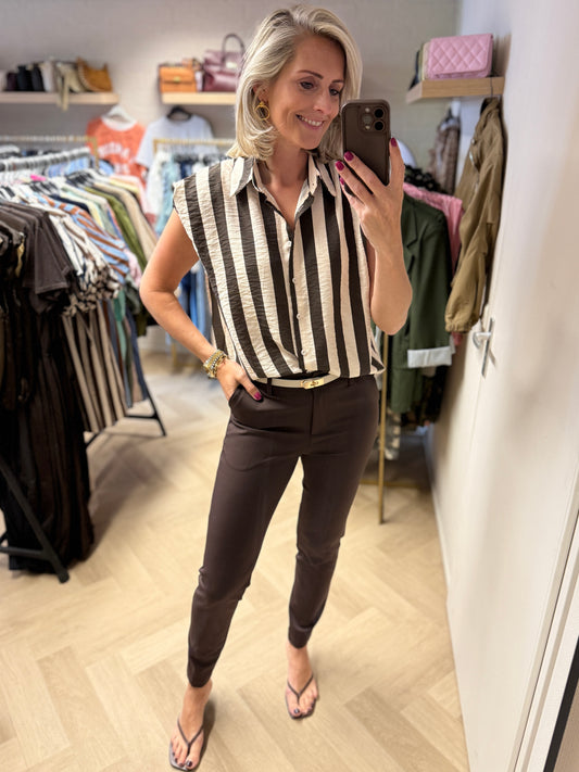 Blouse Jill Streep Crème Bruin