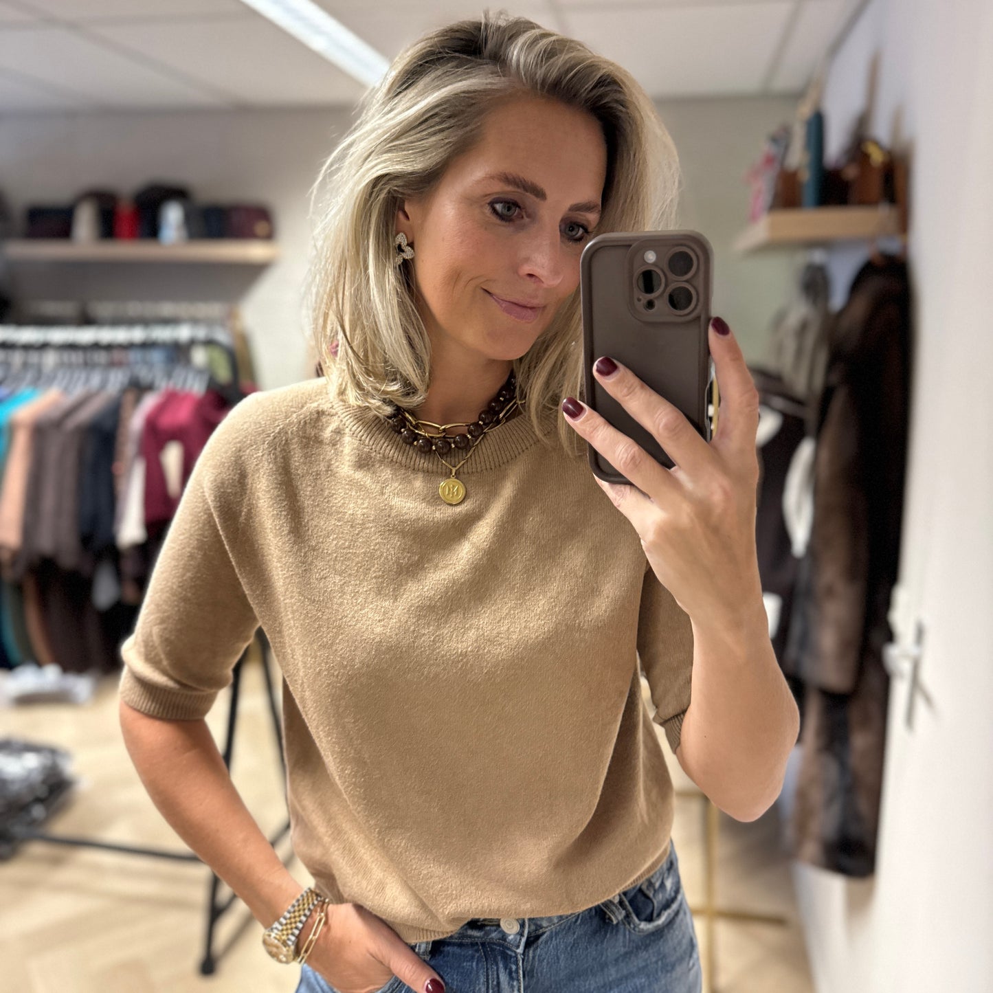 Trui Suzie Viscose Camel