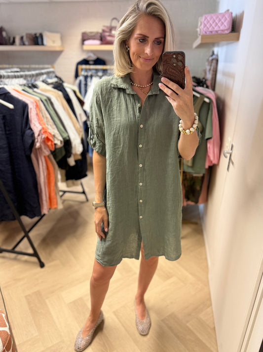 Blouse Jurk Puro Linnen Groen