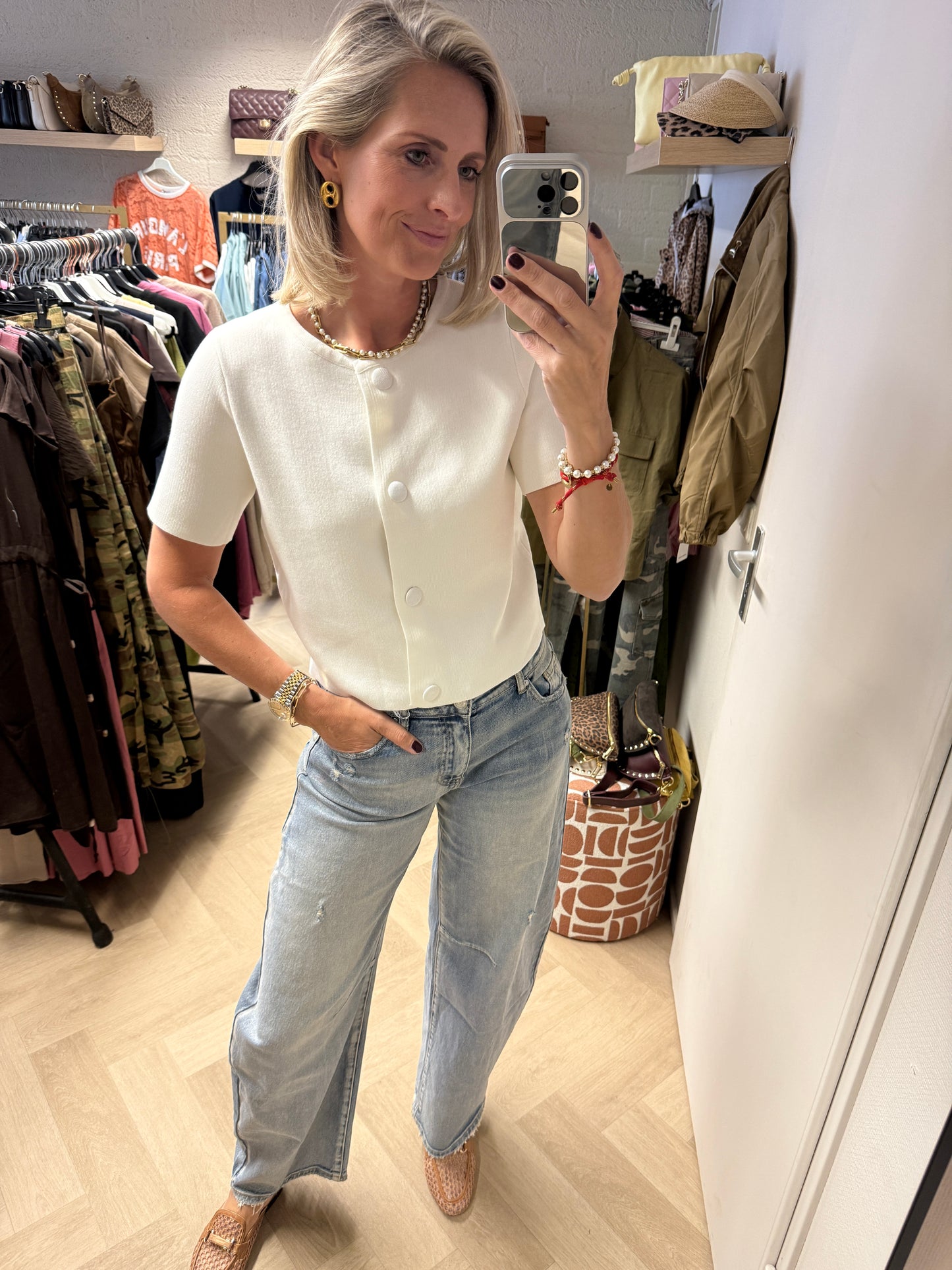 Vest Katy Knoop Ecru