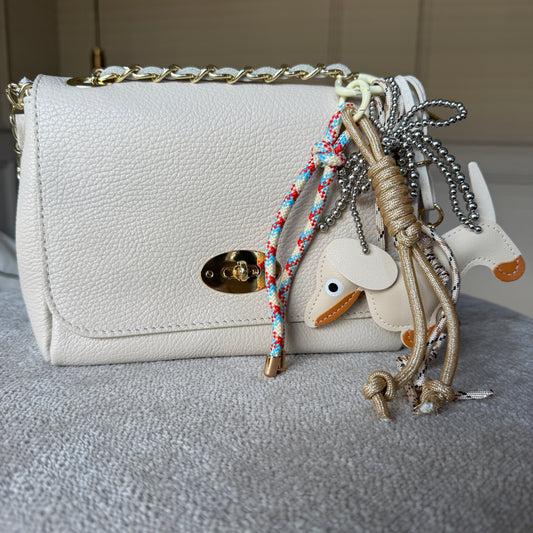 Bag Charm Teckel Beige