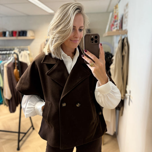 Jas Cape Cisca Trench Bruin