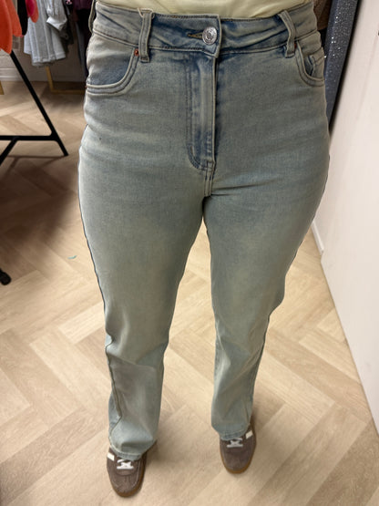 Jeans Missy Wide Legg Blue Beige