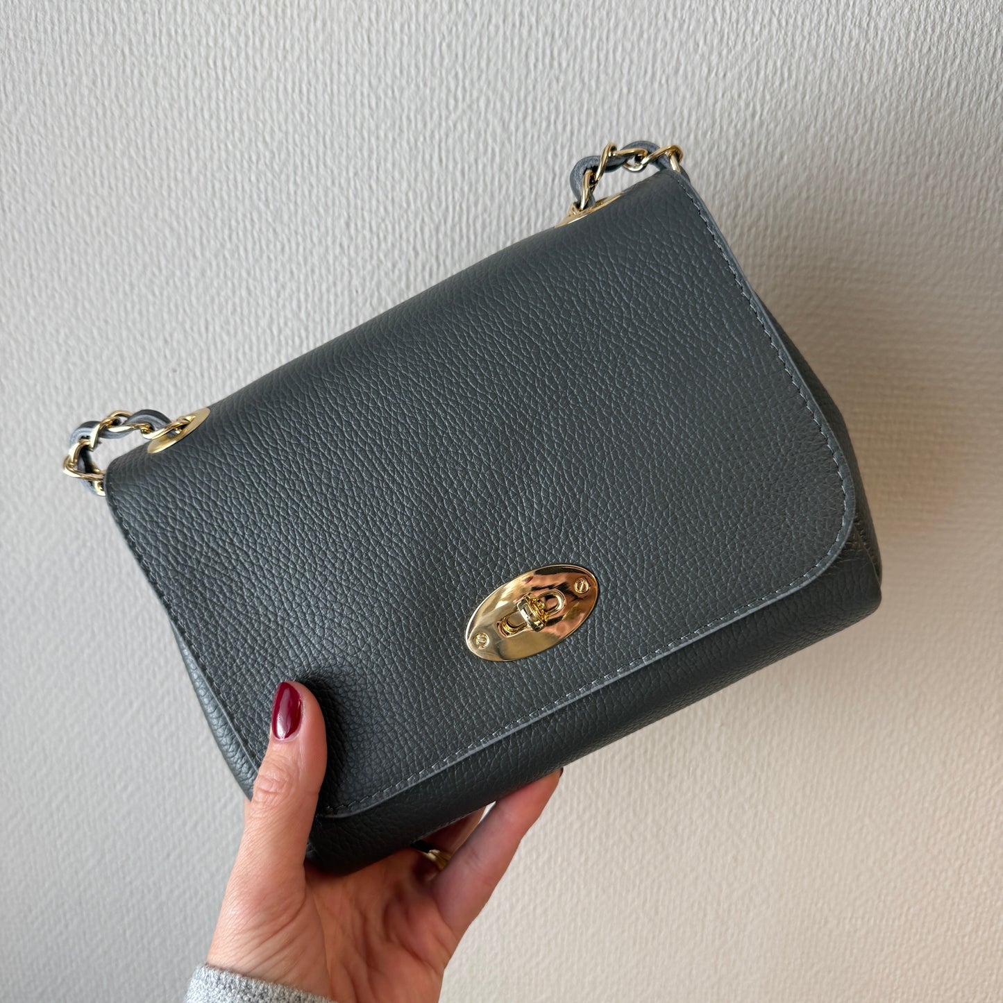 Tas Nina Leder Grijs