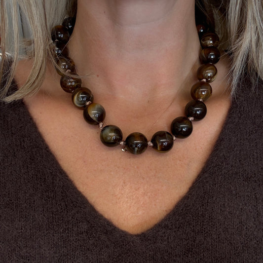 Ketting Stenen Bruin