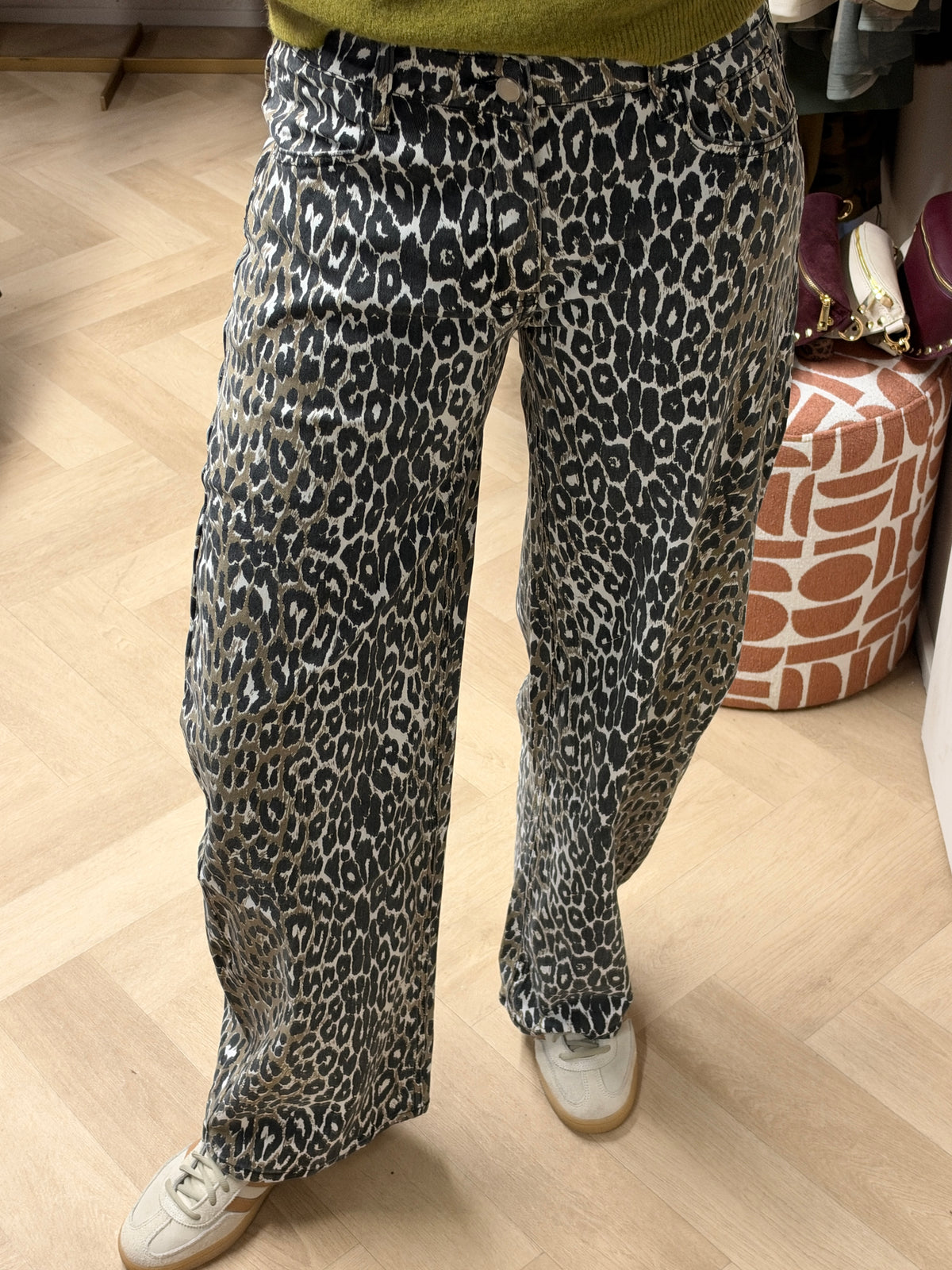 QH Barrel Fit Leopard Zwart Taupe