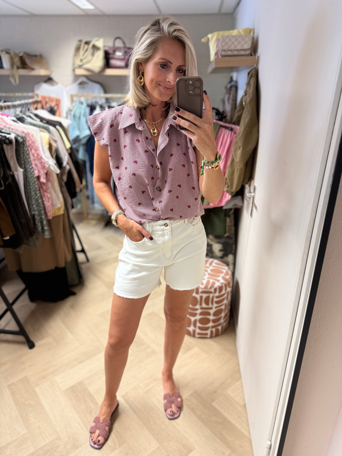 Blouse Jill Streep Hartjes Bordeaux