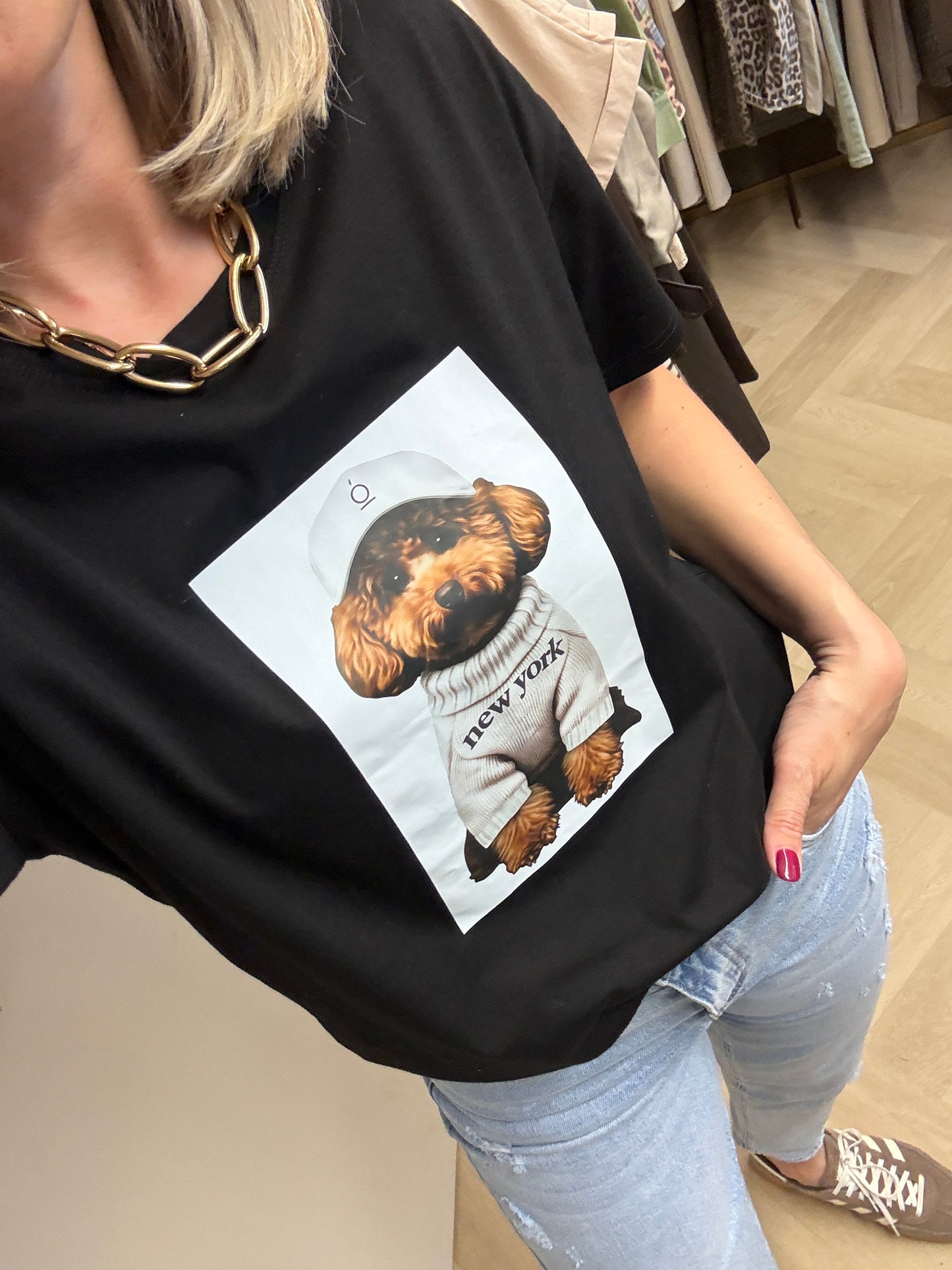 T Shirt Toy Poedel Zwart