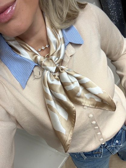 Sjaal Silka Zebra Beige