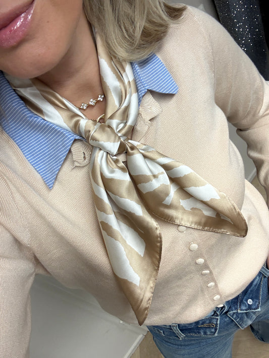 Sjaal Silka Zebra Beige