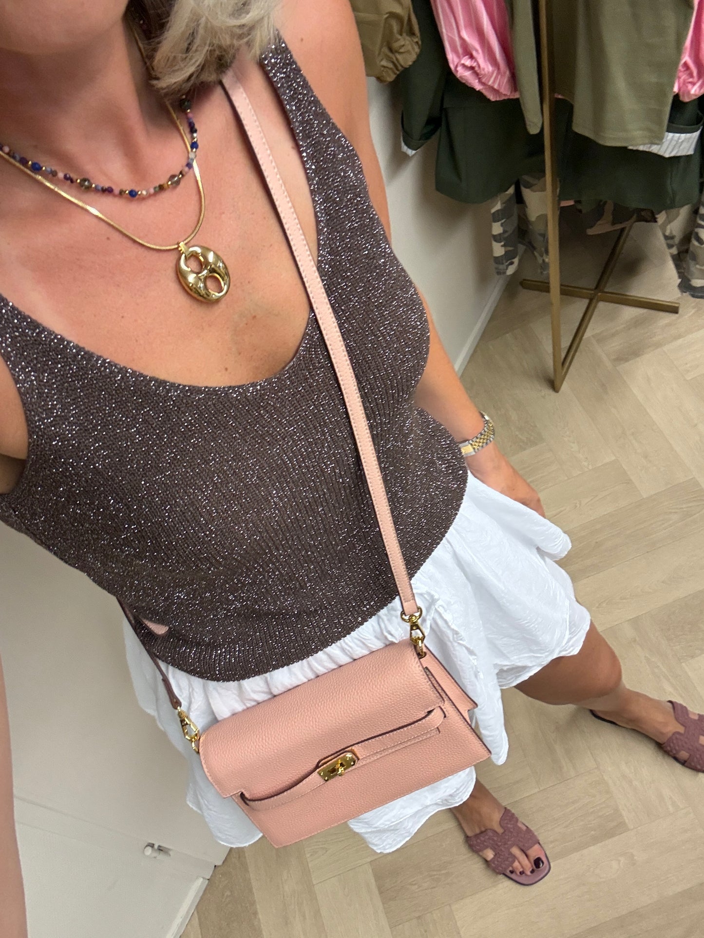 Top May Viscose Lurex Choco