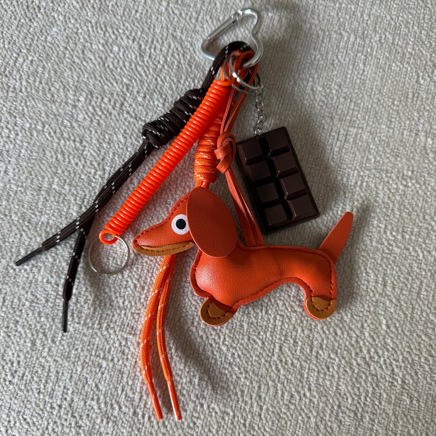 Bag Charm Teckel Oranje