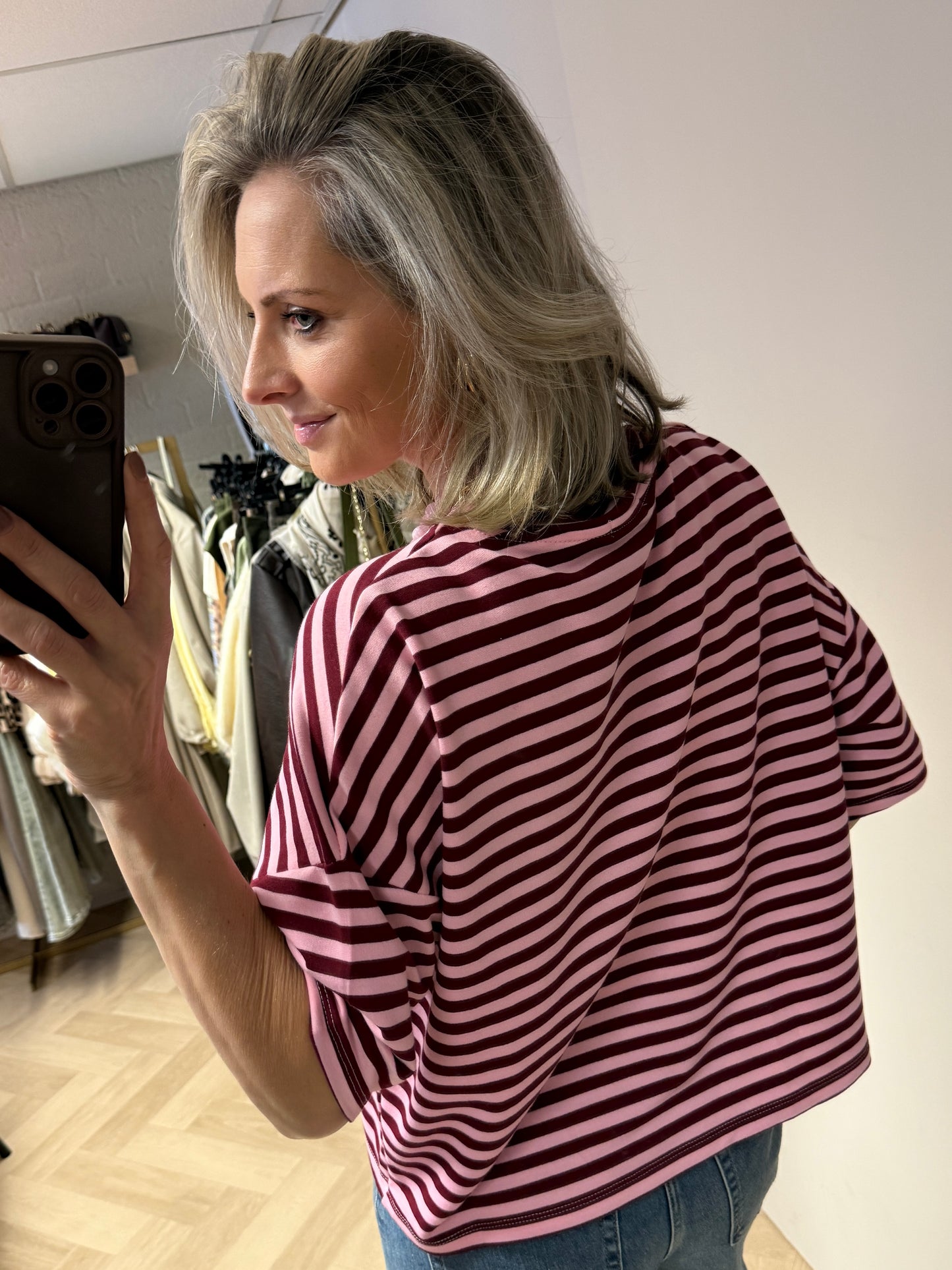 Shirt Mary Streep KM Bordeaux Roze