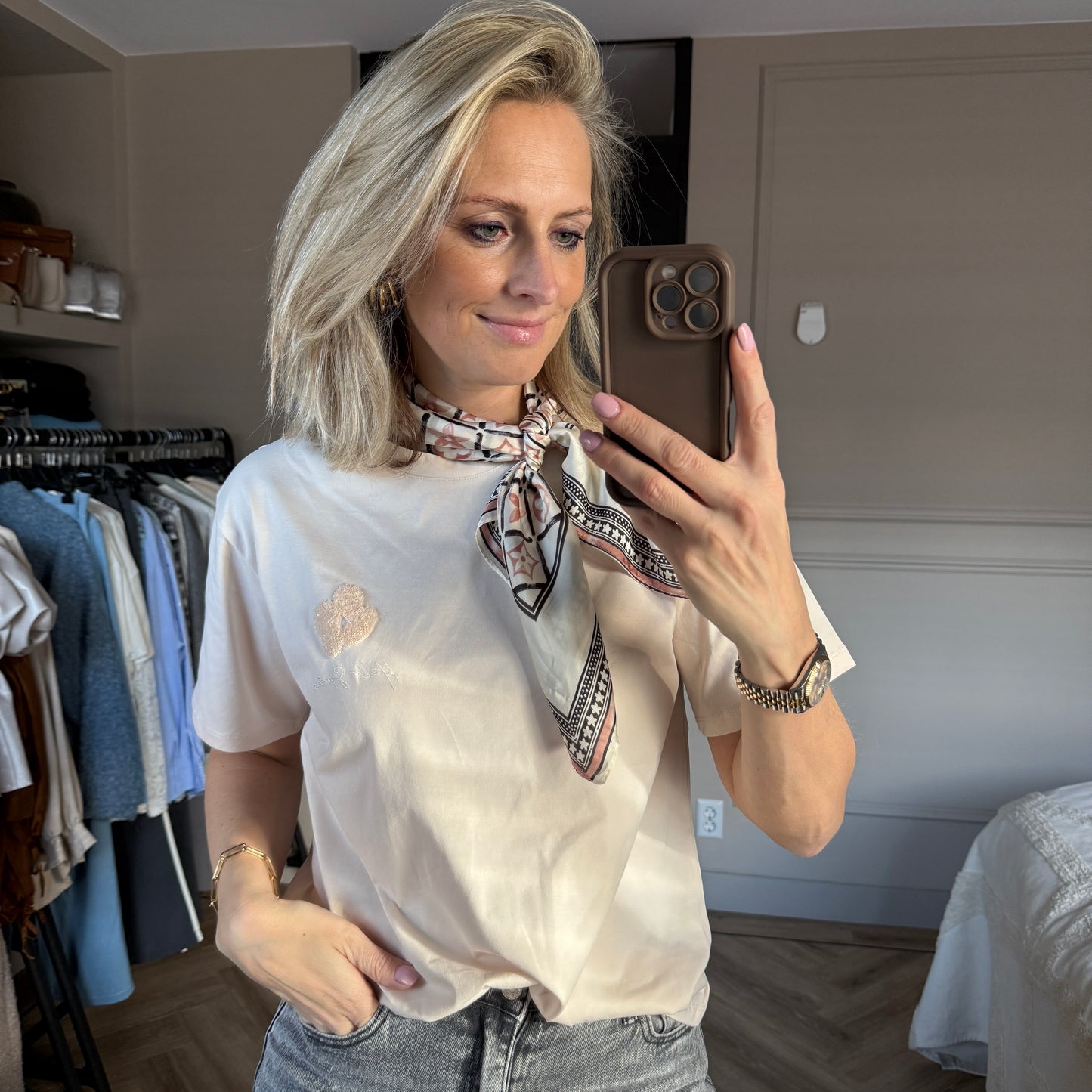T-shirt Spring Paillet Roze