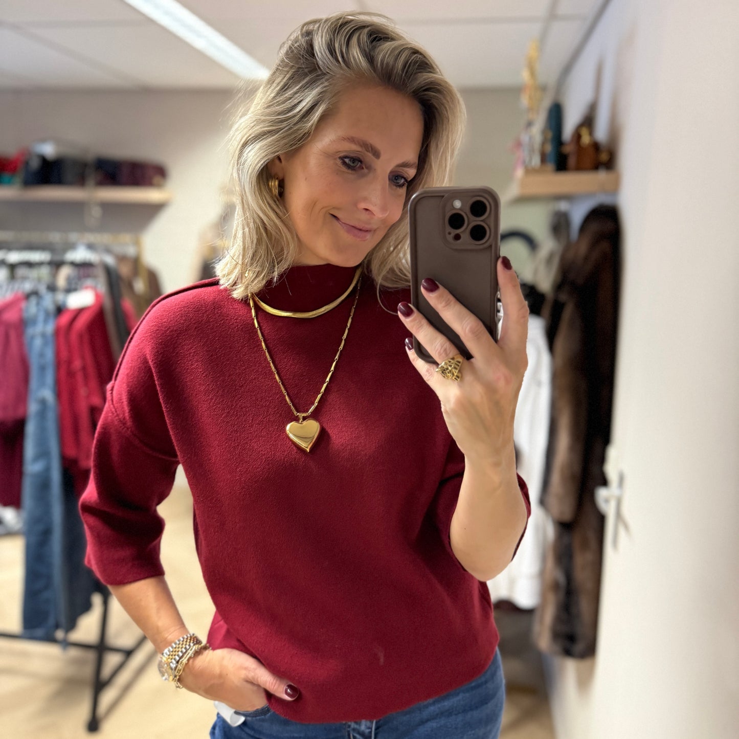 Trui Isabel Viscose Bordeaux