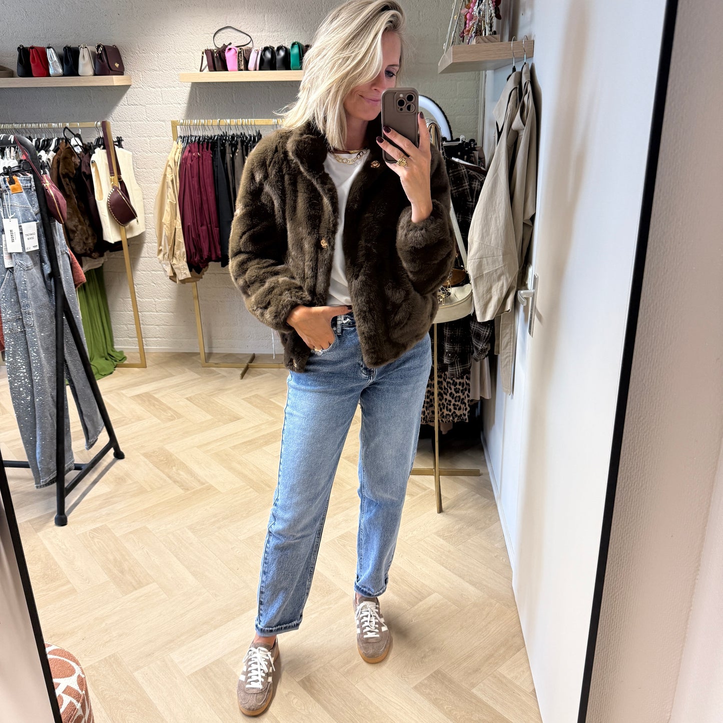 Jack Esmee Faux Fur Coffee