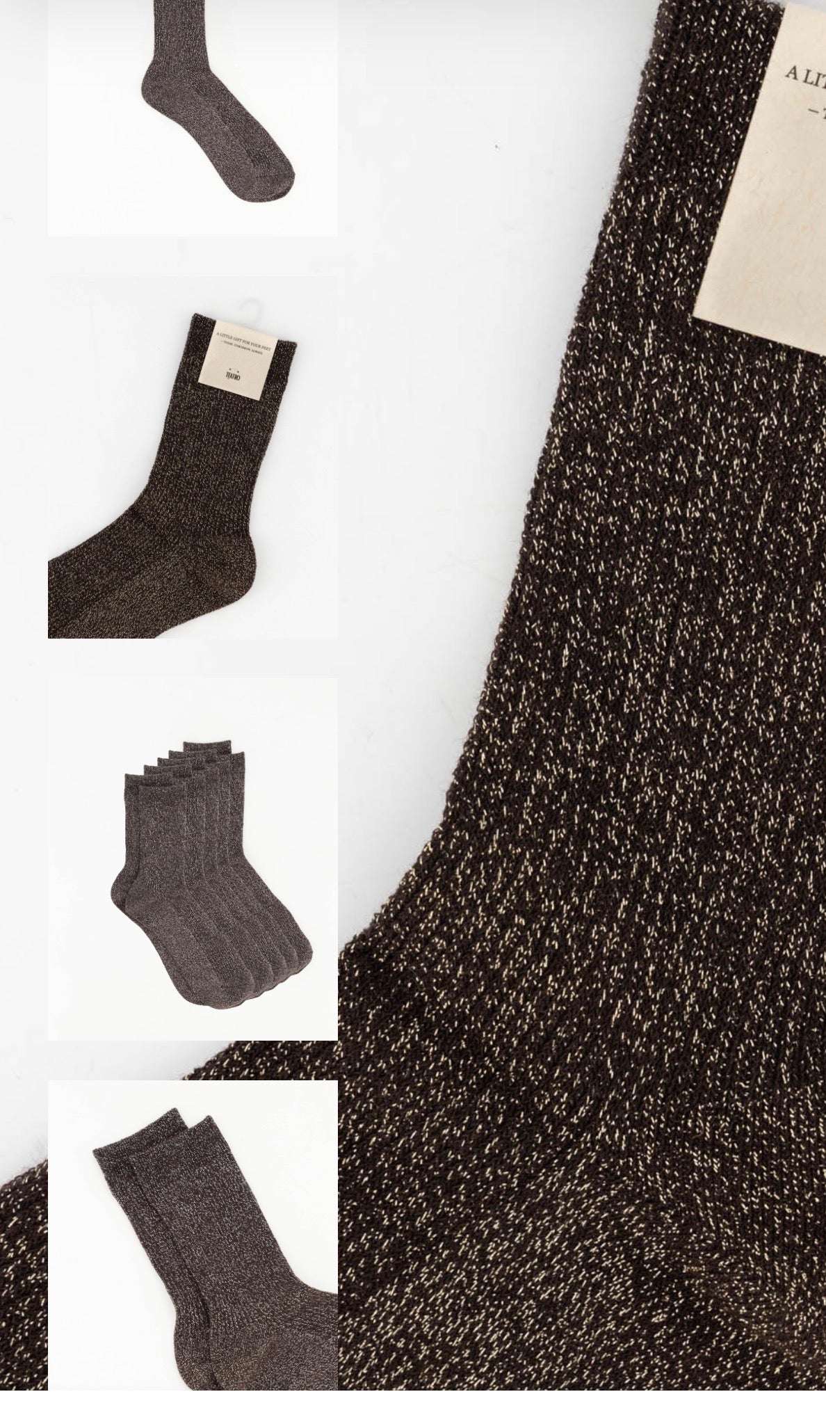 Sokken Regalo Lurex Bruin Goud