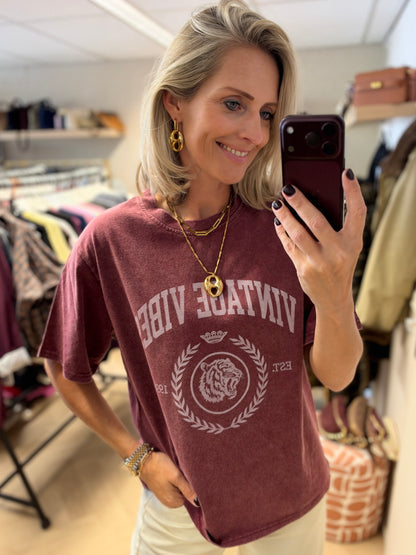 T-Shirt Julia Vintage Bordeaux
