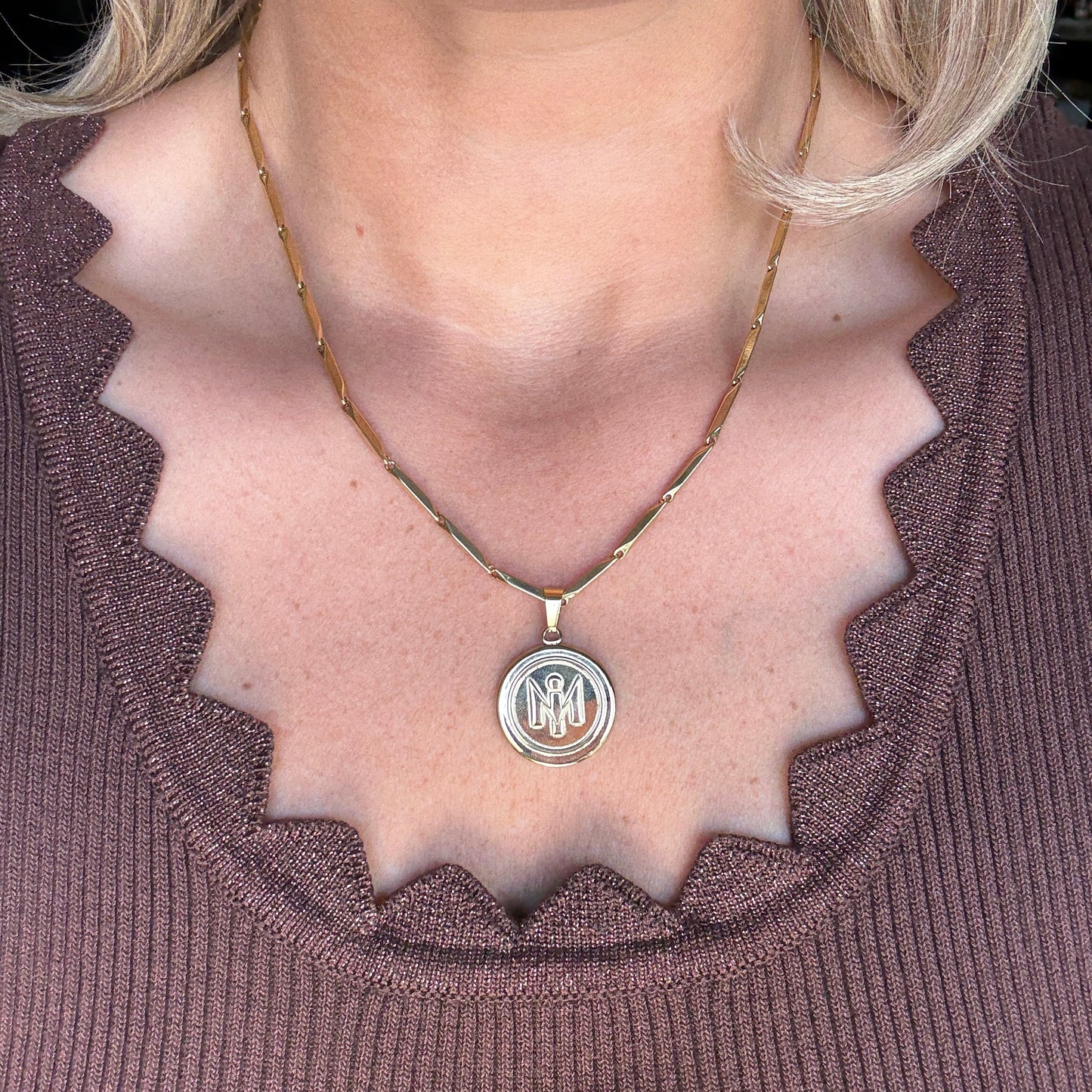 Ketting Mia Ronde Bedel Goud