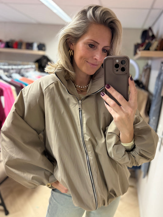 Jas Fabienne Pof Gevoerd Beige