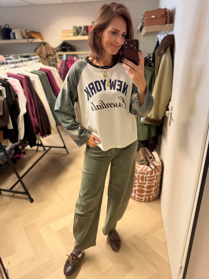 Longsleeve  Raglan Army NY Essentials Bruin
