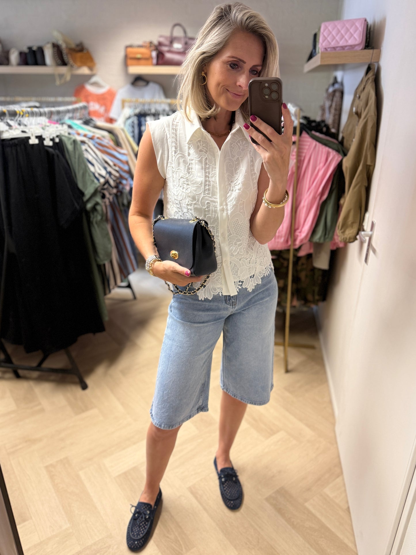 Blouse Mandy Broderie Anglaise Wit