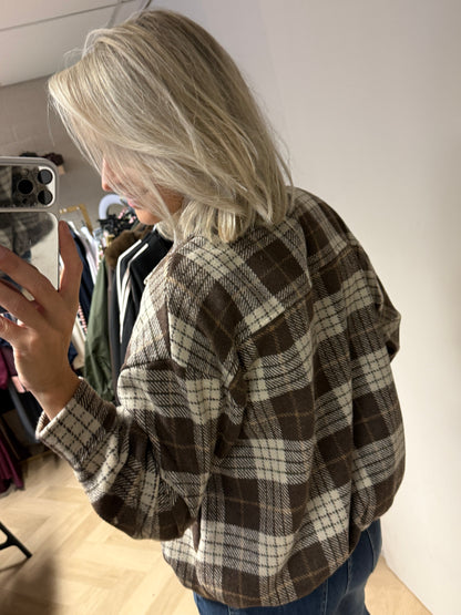 Vest Blouse Jill Ruit Bruin Crème