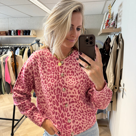 Vest Lala Leopard Roze
