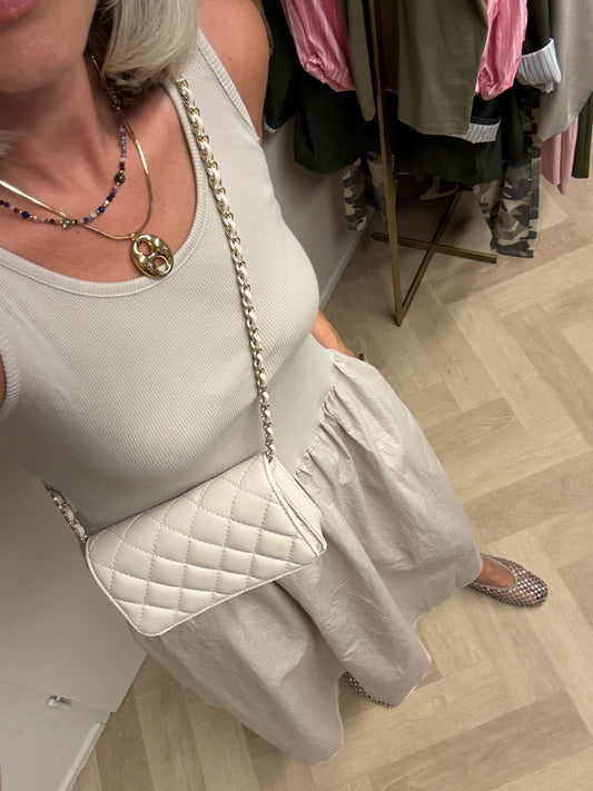 Jurk Katy Katoen Topdress Beige