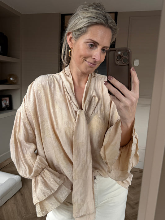 Blouse Honey Strik Nude