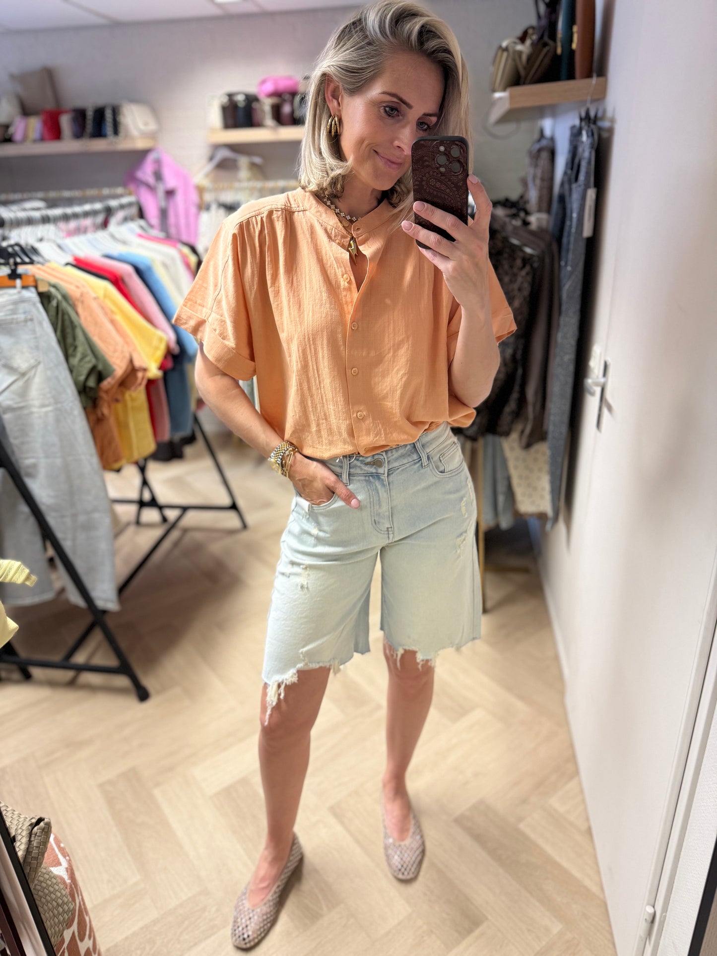 Jeans Jort Destroyed Light Denim