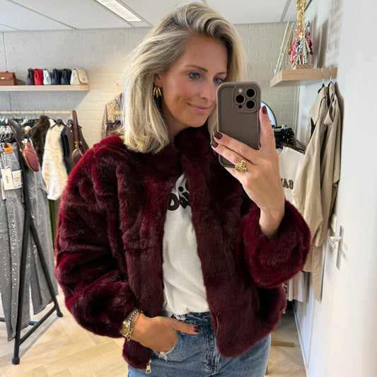 Jack Francy Faux Fur Burgundy