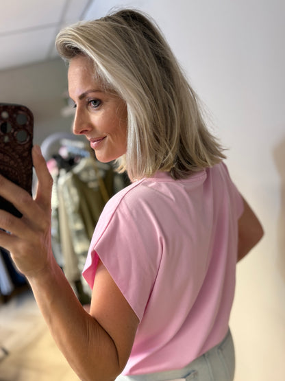 Shirt Joy Elastiek Roze