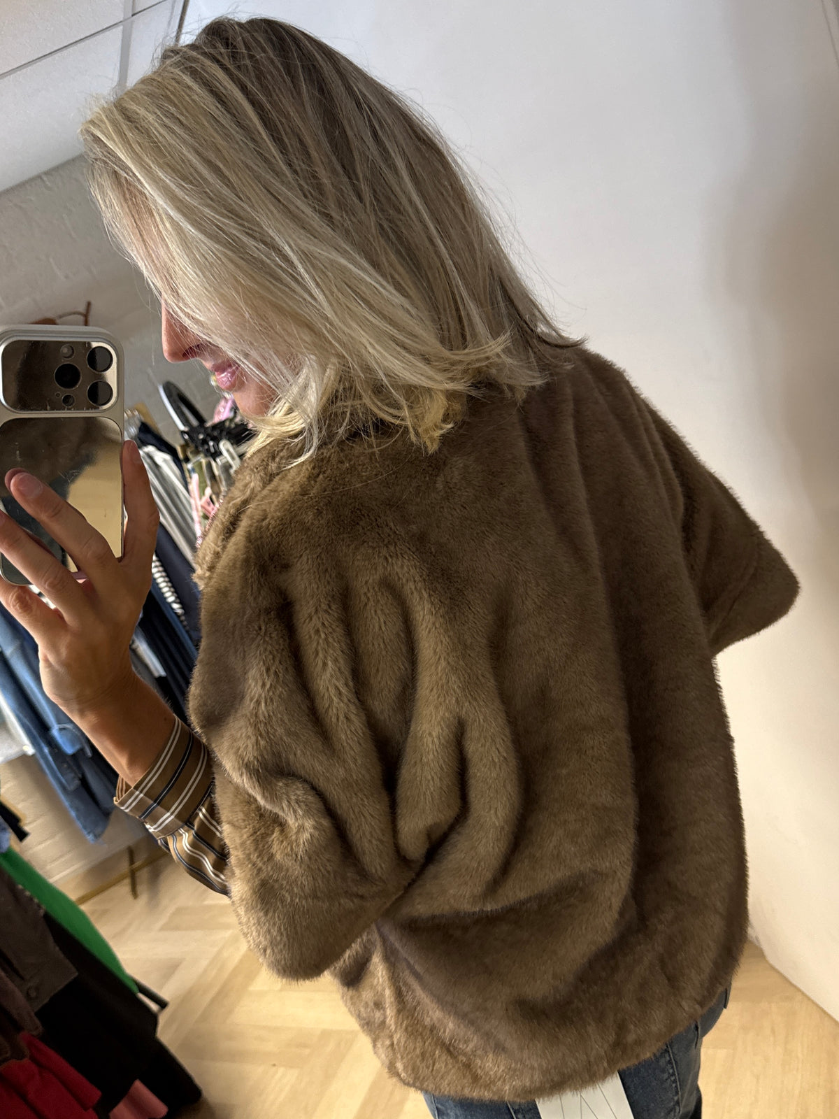 Jack Rowan Faux Fur Taupe