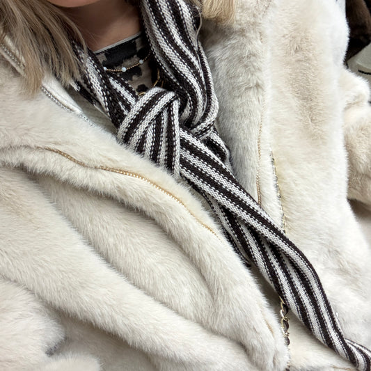 Sjaal Kaia Streep Choco