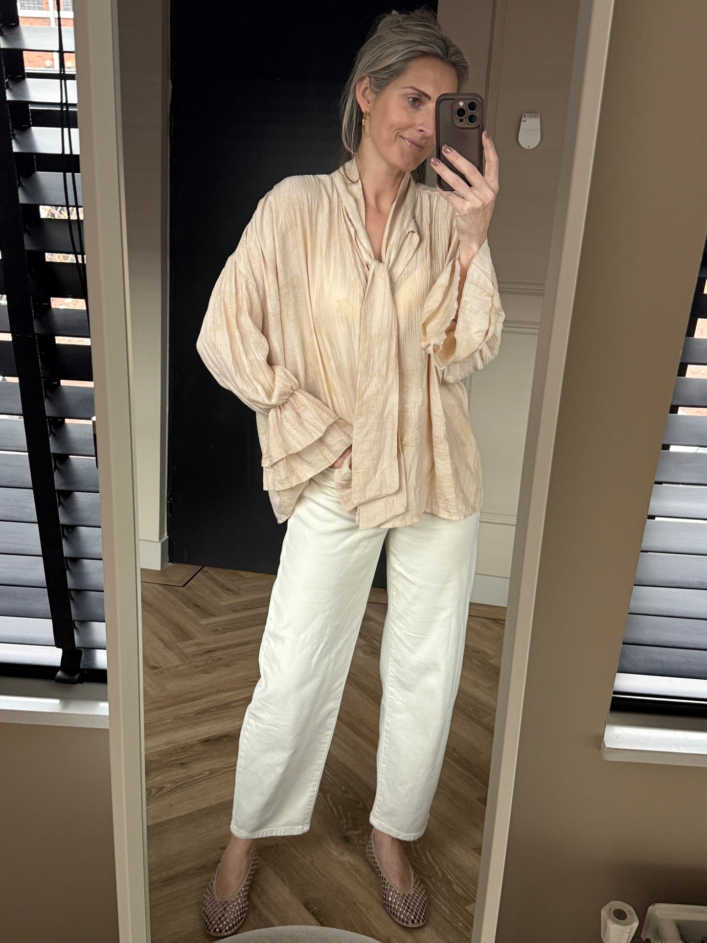 Blouse Honey Strik Nude