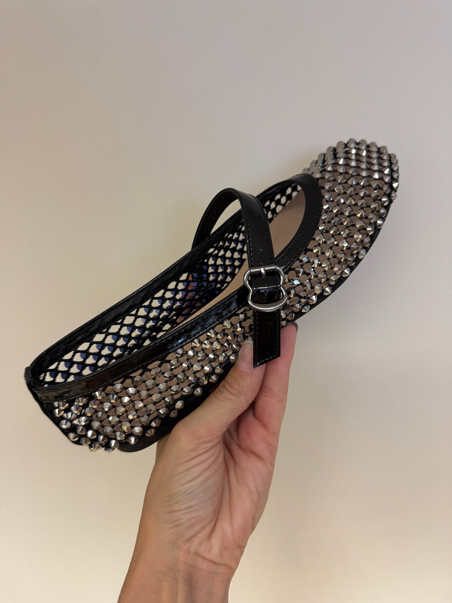 Ballerina Strass Studs Zwart