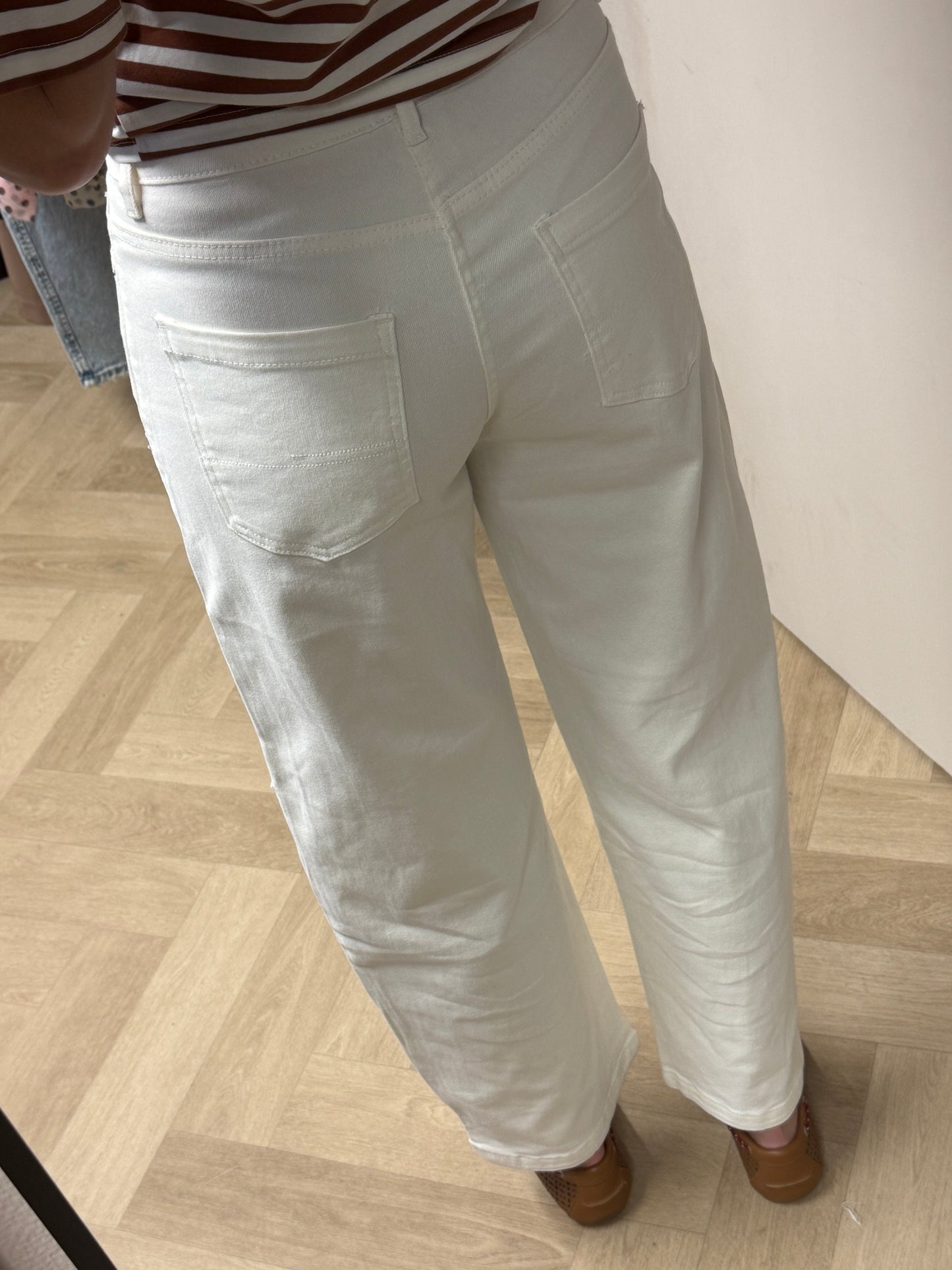 Jeans Nelly Barrel Ecru