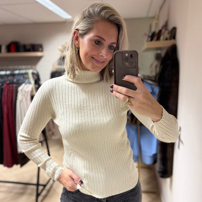 Colletje Dunia Lurex Ecru