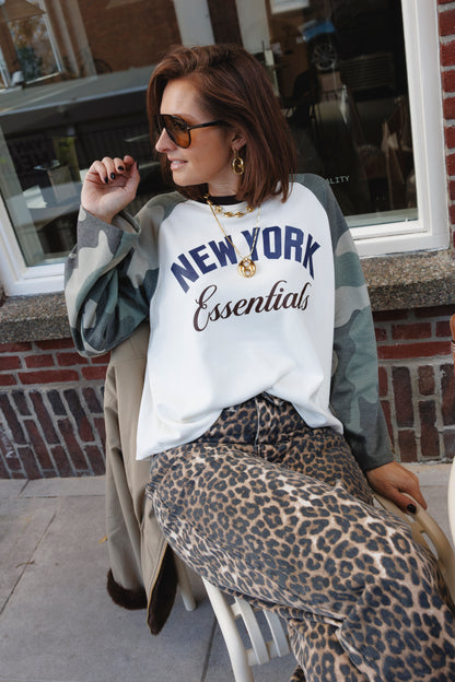 Longsleeve  Raglan Army NY Essentials Bruin