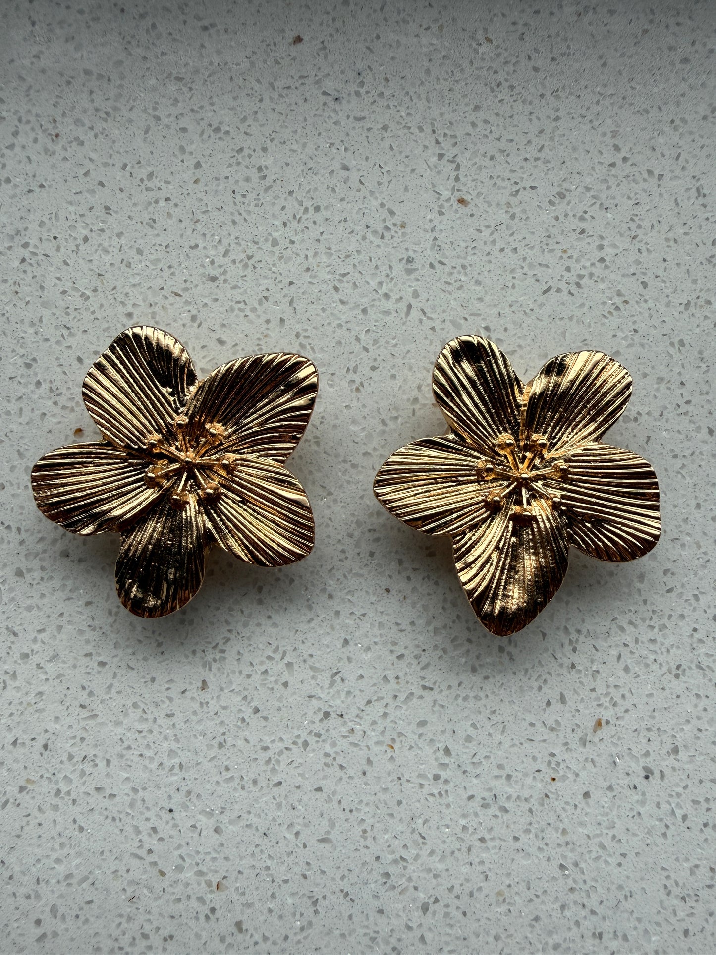 Button Cover Set Flower Goud