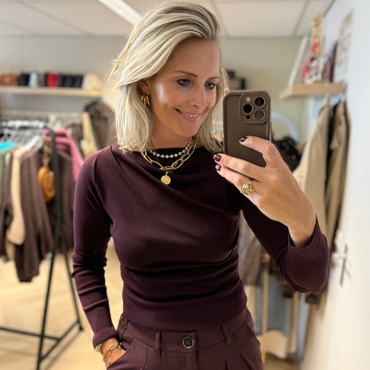 Trui Kim Burgundy