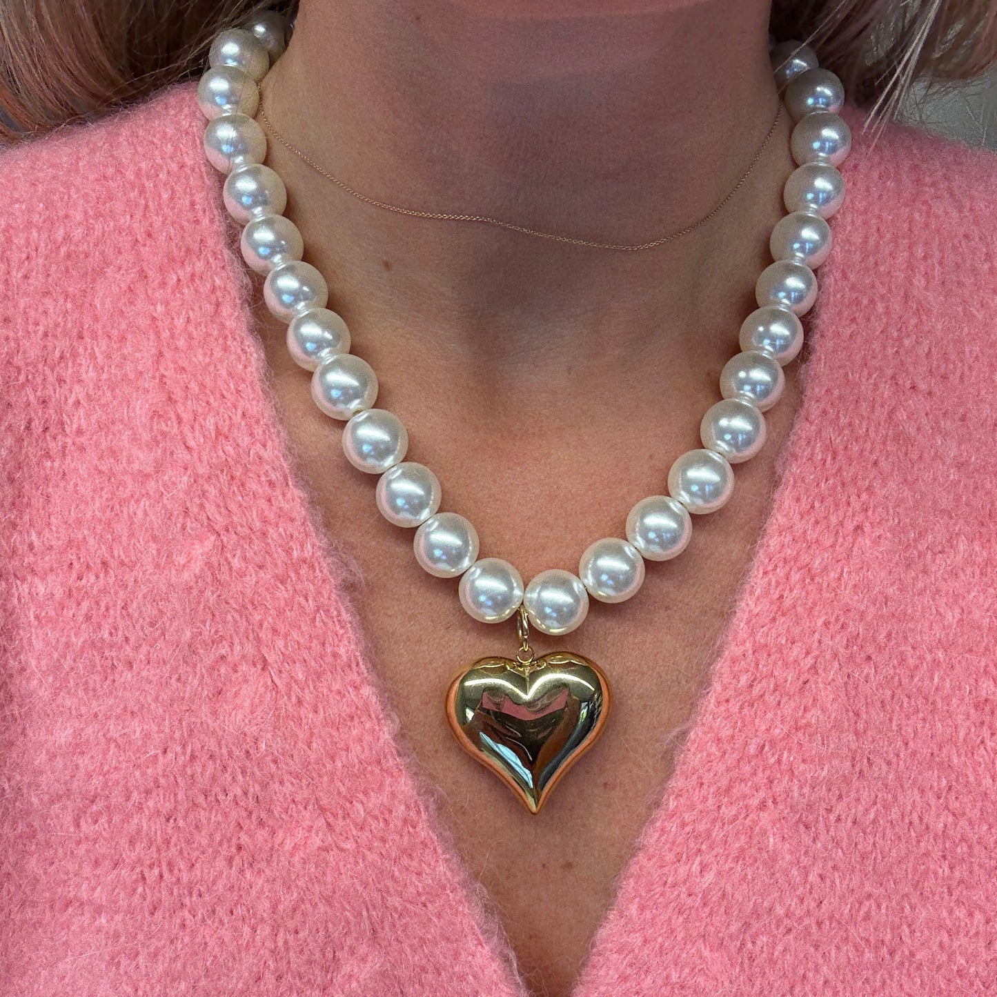 Ketting Hart Parels Goud