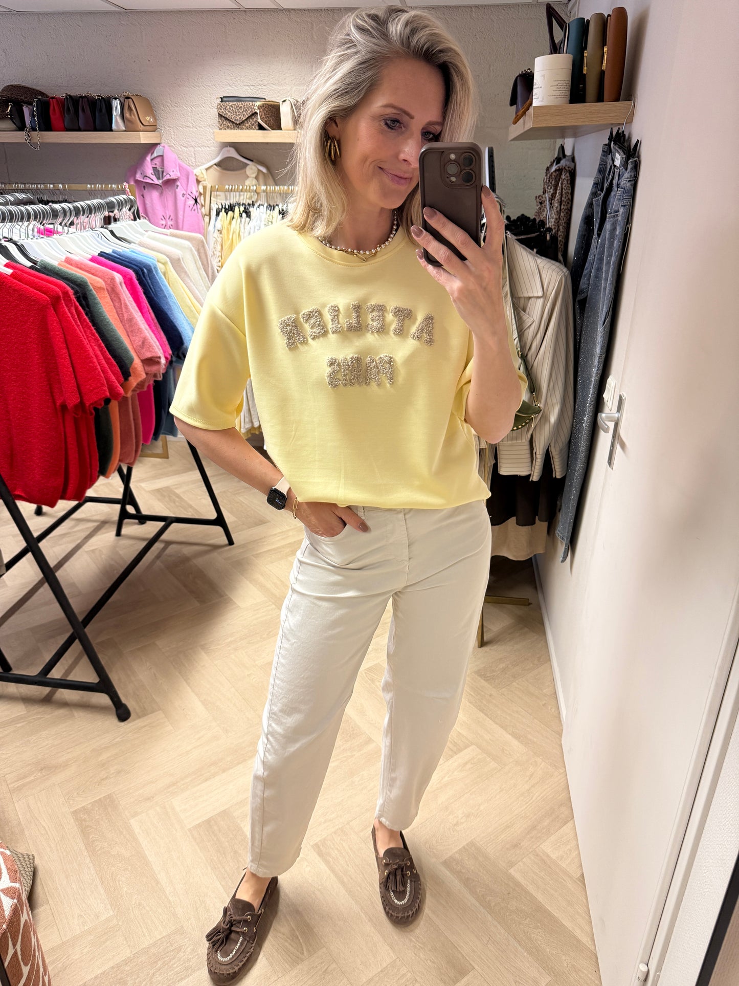 Shirt Atelier Paris Zachtgeel Beige
