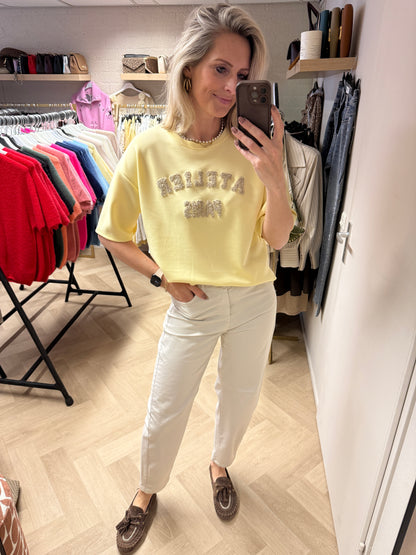Shirt Atelier Paris Zachtgeel Beige
