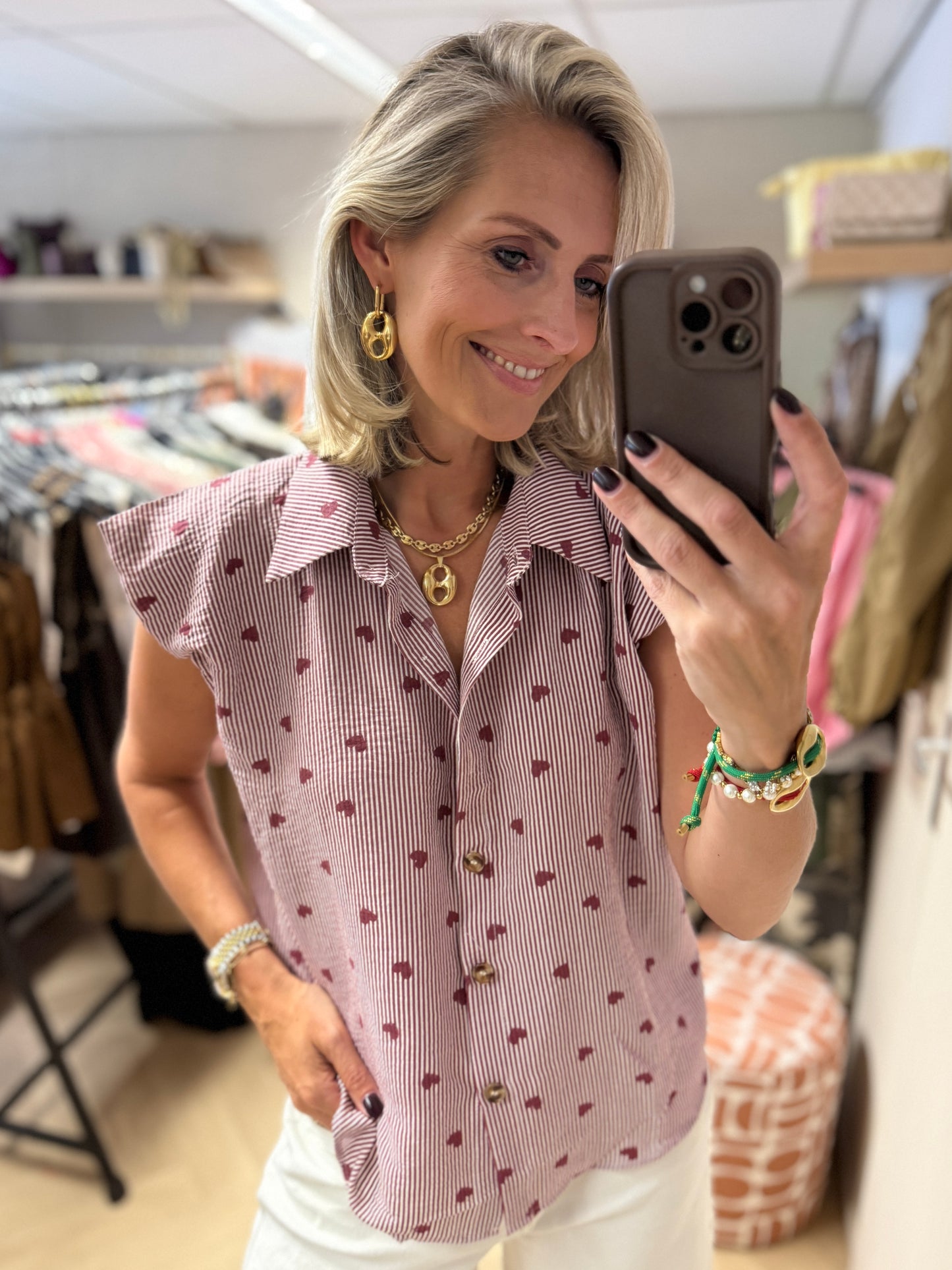 Blouse Jill Streep Hartjes Bordeaux