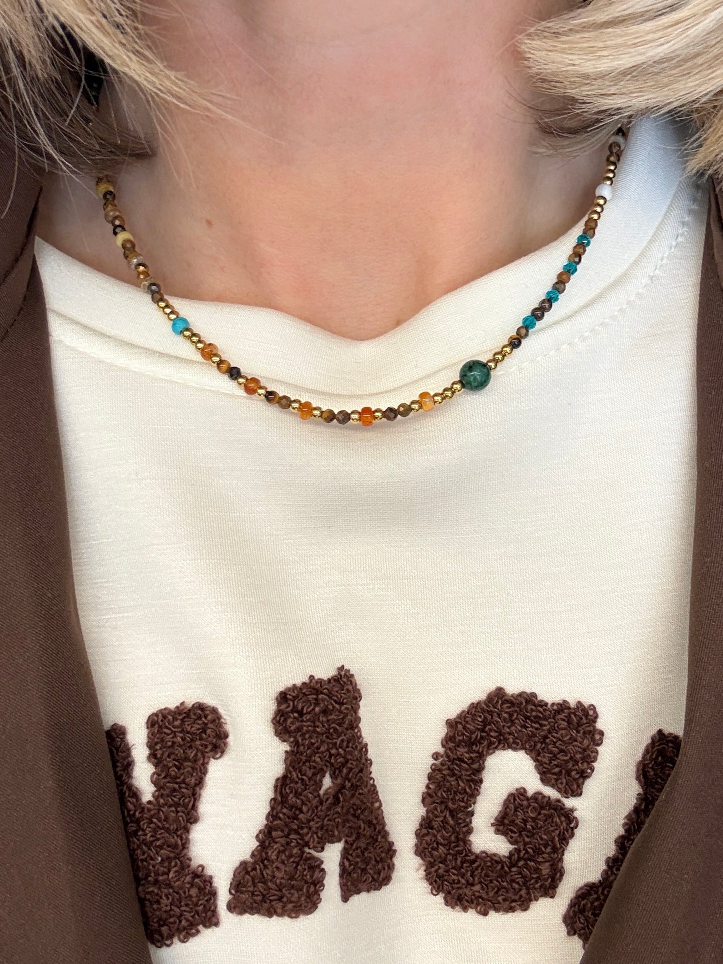 Ketting Stenen Multi Blauw Groen
