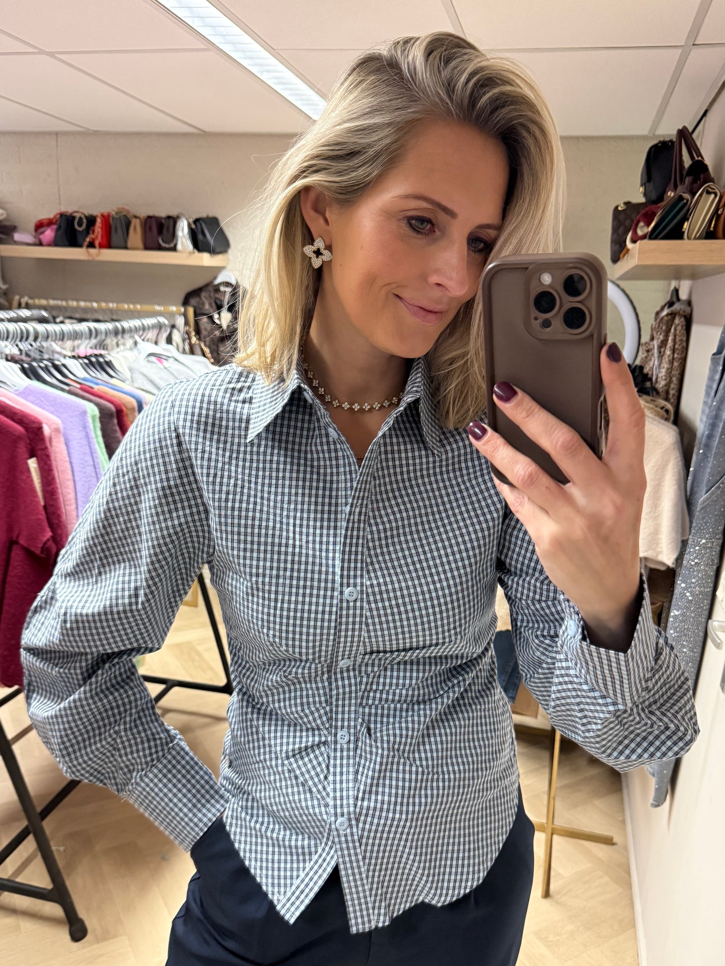 Blouse Jet Ruit Lichtblauw